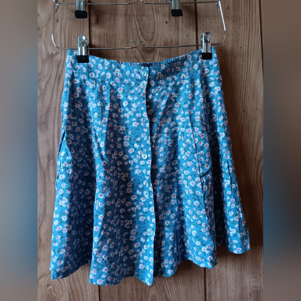 Vintage Floral Star Cody Skirt Elastic Waist Size Small